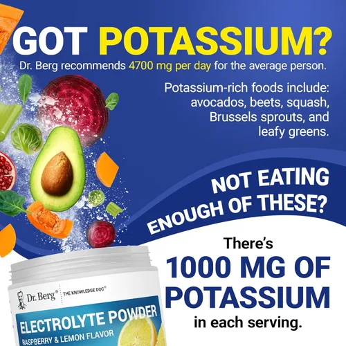Vista 4 de Dr. Berg Zero Sugar Hydration Keto Electrolyte Powder - Mejorado con 1000 mg de potasio y sal rosa real del Himalaya (no sal de mesa) – Suplemento