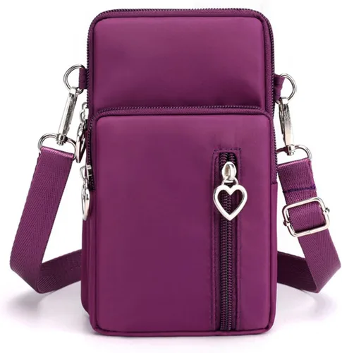 WITERY Waterproof Nylon Cute Crossbody Cell Phone Purse Smartphone Wallet Bag for Women