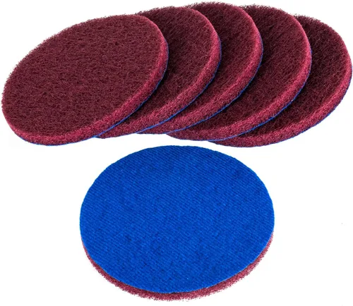 Vista 7 de Kichwit Paquete de 6 almohadillas de repuesto, súper abrasivas, verde (5 pulgadas)