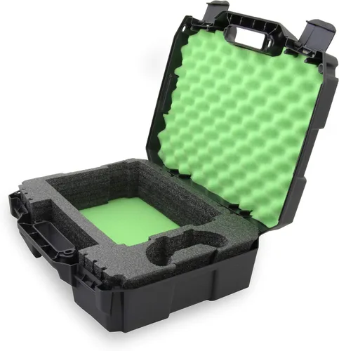 Vista 6 de CASEMATIX Funda de viaje compatible con Xbox One S, funda rígida de transporte con compartimentos de espuma protectora para consola, controlador