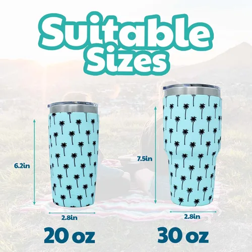 Vista 4 de Funda de silicona para vasos, compatible con vasos Yeti, RTIC, Ozark Trail, Magellan y más. Fundas aisladas personalizadas para enfriar latas