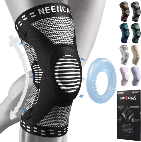 Vista 68 de NEENCA - Rodillera profesional de compresión, tecnología de punto horizontal, grado médico, para desgarro de menisco, ligamento anterior cruzado