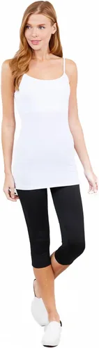 Vista 8 de ShezPretty - Camiseta sin mangas básica para mujer con tirantes tipo espagueti ajustables, 4