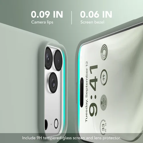 Vista 468 de GONEZ Funda magnética para iPhone 14, compatible con Magsafe, con protector de pantalla + protector de cámara, forro de microfibra antiarañazos