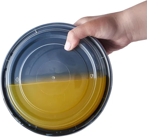 Vista 3 de FULING - Envases de almacenamiento de comida para preparar comidas, 50 unidades, 24 onzas, redondos, con tapas, para llevar, caja de plan