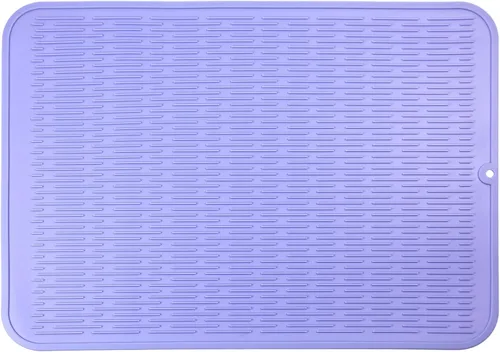 Vista 114 de MicoYang Alfombrilla de silicona para secado de platos para múltiples usos, fácil de limpiar, ecológica, resistente al calor, alfombrilla