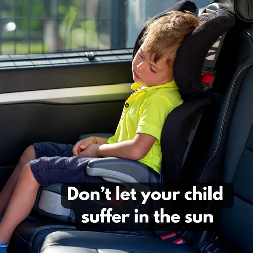 Vista 6 de Parasol para ventana lateral para bebé y pasajero, paquete de 4 (20 x 12 pulgadas)