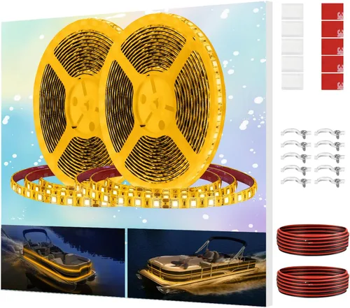 Vista 11 de Tiras de luz LED para pontón, luces LED marinas impermeables de 12V 5M/16.4FT para interior de barco, luz de cubierta de barco para pesca nocturna