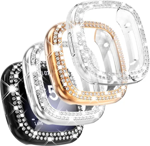 Vista 23 de CHANCHY Paquete de 10 fundas protectoras de pantalla compatibles con Fitbit Versa 2, funda protectora completa de TPU suave cubierta parachoques