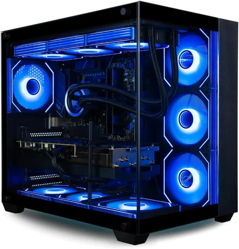 Panorama XL RTX 5090, i9-14900KF de 24 núcleos, 96 GB DDR5 de RAM, SSD Gen4 de 4 TB, PC de escritorio para juegos refrigerado por líquido de 360 mm