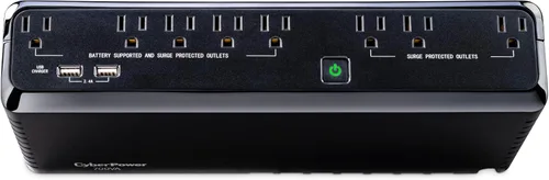 Vista 10 de CyberPower ST425 UPS de reserva con respaldo de batería y protector contra sobretensiones, 425VA/260W, 8 tomas de corriente, compacto, certificado UL