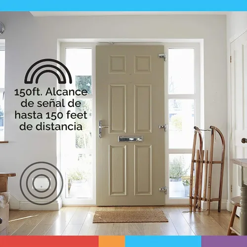 Vista 6 de GE - Kit de timbre inalámbrico, receptor a batería, 1 botón Blanco
