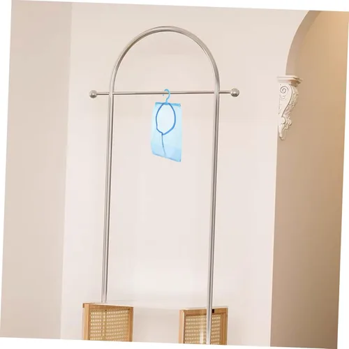 Vista 6 de YarNOW - Bolsa multiusos con percha, malla para lavandería, cesta de almacenamiento plegable para colgar, gancho para ropa y toalla (azul)