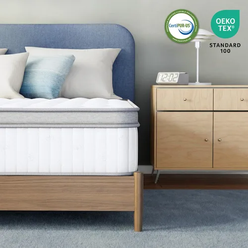 Vista 24 de Neo Sleep Colchón de espuma viscoelástica de gel refrescante tamaño individual de 5 pulgadas para un sueño fresco, alivio de presión firmeza media