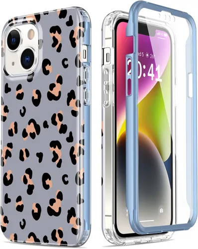 Vista 12 de Esdot Funda para iPhone 14 con Protector de Pantalla Integrado, Funda Resistente de Grado Militar con Diseños de Moda para Mujeres y Niñas, Funda