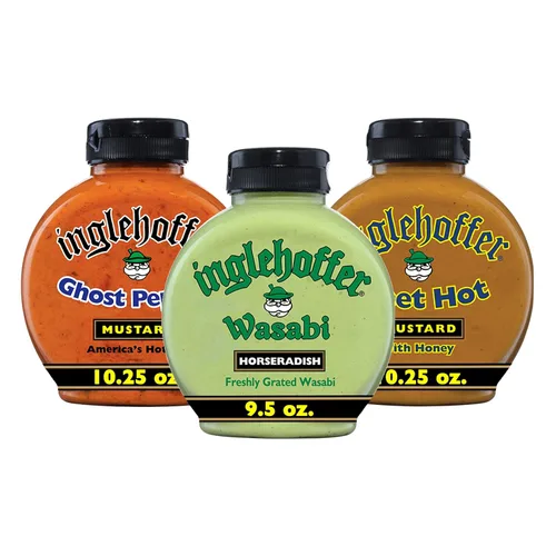 Vista 8 de Inglehoffer Paquete variado de condimentos, salsa de cóctel de mariscos, salsa tártara de mariscos y mostaza cremosa de eneldo (paquete de 3)