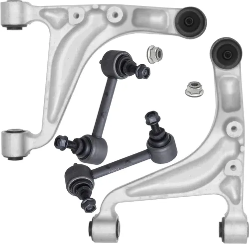Vista 160 de Detroit Axle - Kit de brazos de control delanteros de 4 piezas para Nissan Cube 2009-2014, Nissan Versa 2007-2012 2 brazos de control inferiores
