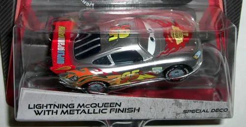 Vista 2 de Disney / Pixar Cars 2 Película exclusiva 155 Die Cast Car Silver Racer Lightning McQueen
