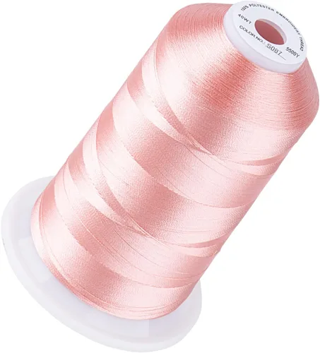 Vista 48 de Simthread 5500 yardas de hilo de bordar, 5000M de alto rendimiento 40WT 100% poliéster – Más de 170 colores vívidos, clasificado de alta velocidad