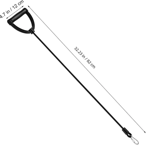 Vista 2 de VOSAREA 1 par de bandas de resistencia de nailon para stepper, cinturones de ejercicio con asas para entrenamiento de gimnasio en casa, 1 par