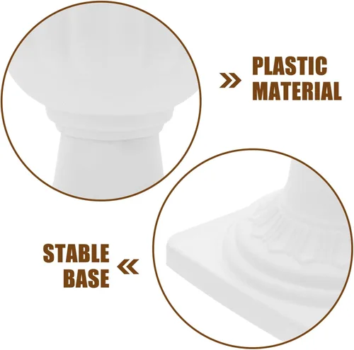 Vista 7 de Maceta clásica de plástico para urnas altas de plástico, jarrones de flores con pedestal, maceta para plantas, macetas griegas para Navidad, boda