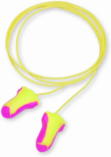 Howard Leight by Honeywell Laser Lite Tapones desechables de espuma con cable de alta visibilidad, paquete expendedor de 5 pares (LL-5-30)