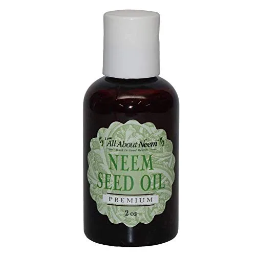 Aceite de semilla de neem - 2 oz orgánico silvestre cosechado y prensado en frío
