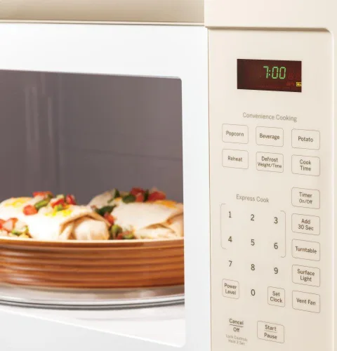 Vista 4 de GE JVM3160DFCC - Horno microondas de 1.6 pies cúbicos, bisque, 1000 vatios-1029481, beige
