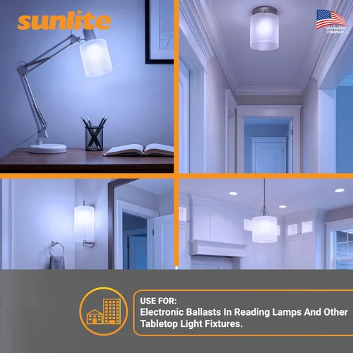 Vista 6 de Sunlite 40531 FML27/65K/2PK Lámpara fluorescente compacta enchufable de cuatro tubos, FML 4 pines, 27 vatios, 1500 lúmenes, luz diurna 6500K, base