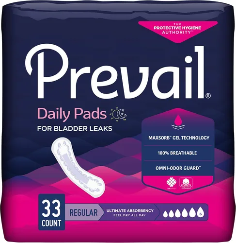 Vista 14 de Prevail Incontinence Bladder Control Pads for Women
