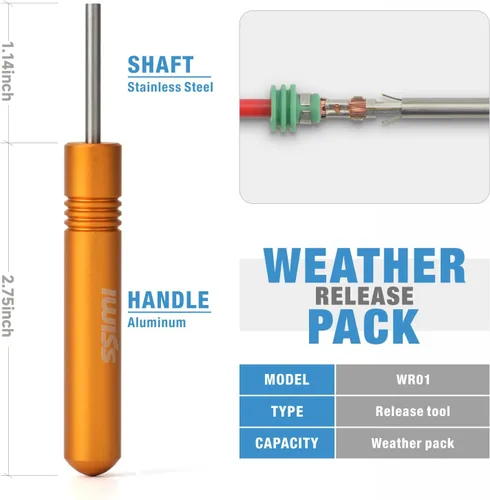 Vista 3 de IWISS - Herramienta de compresión para conectores protectores contra el clima para terminales de conexión protectores contra el clima AWG 24-14