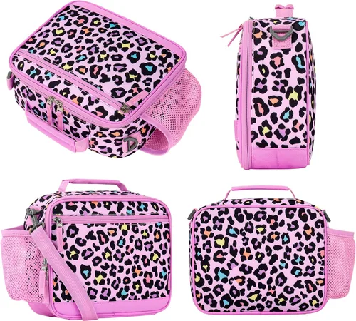 Vista 7 de Choco Mocha Mochila de guepardo de 15 pulgadas + bolsa de almuerzo, Choco Mocha Juego de 2 mochilas de guepardo de 15 pulgadas