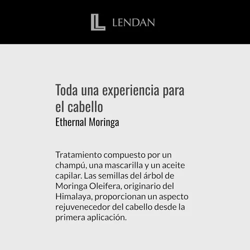 Vista 5 de Lendan - Mascarilla Hidratante para el Cabello - Mascarilla Moringa Ethernal - 16.9 fl oz - Para Cabello Seco o Dañado - Con Aceite de Moringa