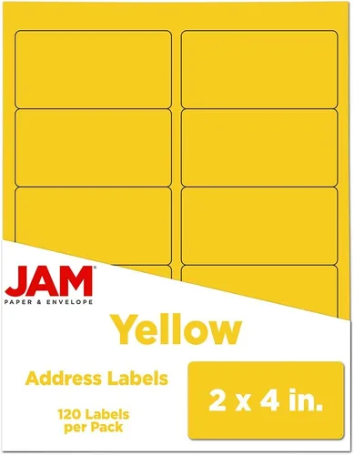 Vista 117 de Etiquetas de dirección de envío JAM PAPER - Grandes - 3 1/3 x 4 - Azul - 120/Paquete