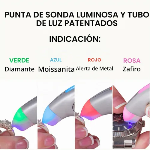 Vista 8 de GemOro Testerossa - Probador de diamantes Prueba de diamante, moissanita, piedra preciosa de zafiro blanco Herramienta de precisión con lectura