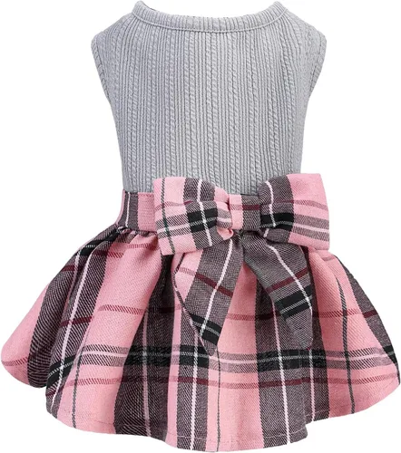 Vista 15 de PUPTECK Vestido estampado para perro, ropa para mascotas para el 4 de julio con lindo corbatín para cachorros, bandera, XS