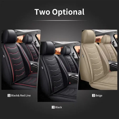 Vista 7 de Fundas para Asientos de Coche Compatibles con Hyundai Accent 2017-2024 2025 Fundas para Asientos Delanteros Impermeables de Piel Sintética Protector