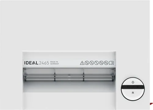 Vista 6 de IDEAL 2465 Trituradora de papel comercial de escritorio con corte en tiras, funcionamiento continuo, capacidad de alimentación de 19 a 21 hojas