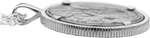 Vista 6 de US 1937 Indian Head Buffalo Nickel 5 Cents Coin Solid 925 Sterling Silver Necklace NEW - FULL HORN