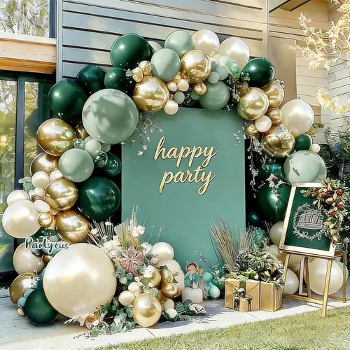 Vista 10 de Kit de arco de globos de látex de doble relleno pastel azul bebé, marrón oscuro, marrón, café, arena blanca y arena, guirnalda de globos