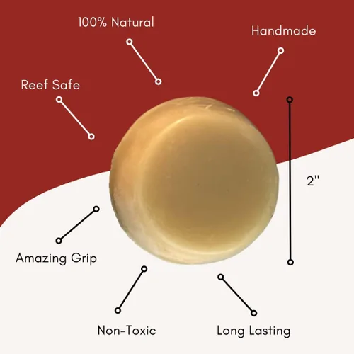 Vista 3 de Cera ecológica para tabla de surf, accesorios de agarre de cera de abeja orgánica para skimboard, bodyboard, remo, capa base de longboard; natural