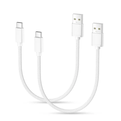 Vista 28 de Basesailor Paquete de 2 cables de carga USB tipo C de 1 pie, cable de carga de nailon para Samsung Galaxy Z Flip Fold, Note S9 S10 S10E 10E S23 Plus