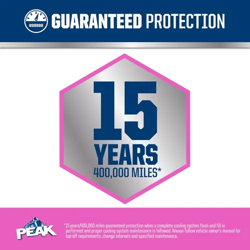 Vista 3 de PEAK OET Extended Life - Anticongelante concentrado rosa para vehículos europeos, 1 galón