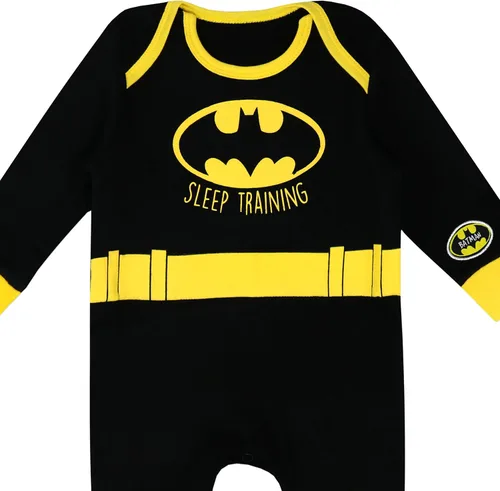 Vista 2 de BATMAN DC Comics - Pies para bebé niño, talla 6-9M, Amarillo