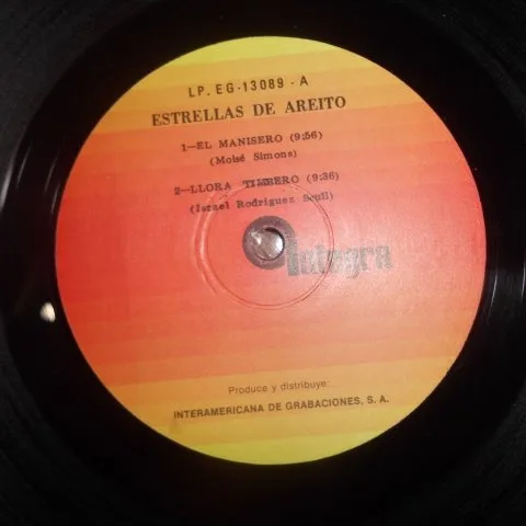 Vista 4 de Las Estrellas Areito De Cuba, Vol. 3- EG-13089 Vinyl, LP, Album Venezuela 1980