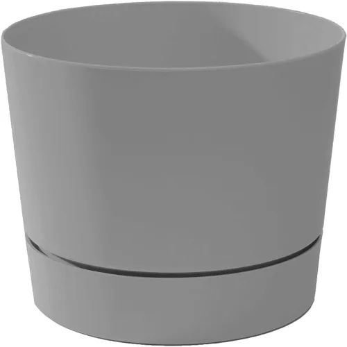 Vista 8 de Root & Vessel Majestic Mid-Century - Maceta cilíndrica moderna de perfil bajo, negro mate, 8.5 pulgadas