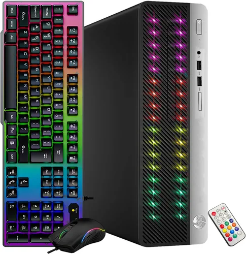 HP ProDesk 400 G5 SFF Computadora de escritorio RGB de alto rendimiento, Intel Quad-Core i3-8100 3.60 GHz, 16G DDR4, 1T SSD, WiFi, BT, DP, Windows