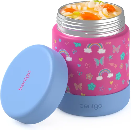 Vista 10 de Bentgo - Tarro de alimentos de acero inoxidable para niños - 11 onzas, contenedor de alimentos a prueba de fugas con doble aislamiento