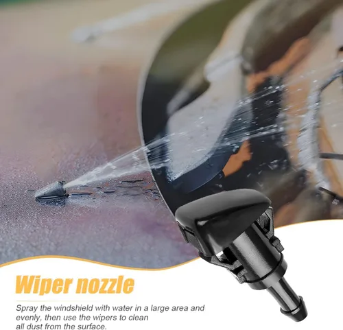 Vista 2 de 2 boquillas para limpiaparabrisas delantero de automóvil, accesorios de repuesto de nailon para parabrisas automático, compatible con Charger