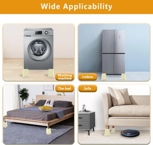 Vista 4 de Elevadores de cama, elevadores de muebles de 4 pulgadas para escritoriosofámesa y elevadores de patas de silla, amplían y amplían el diseño